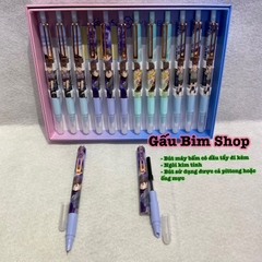 Bút máy bấm (bút mực bấm) ngòi kim tinh, ngòi trơn có thể dùng được cả mực bơm và ống mực