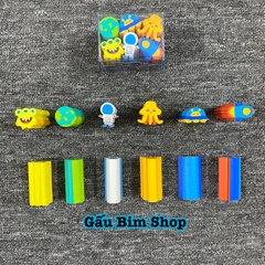 Gôm, tẩy dài 5cm, đường kính 2cm có nhiều mẫu mã đặc sắc