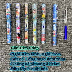 Bút máy (bút mực) ngòi Kim Tinh trơn dùng được cả mực lọ và ống mực tẩy