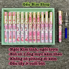 Bút máy (bút mực) ngòi Kim Tinh trơn dùng được cả mực lọ và ống mực tẩy