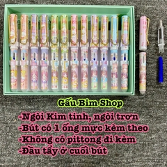 Bút máy (bút mực) ngòi Kim Tinh trơn dùng được cả mực lọ và ống mực tẩy