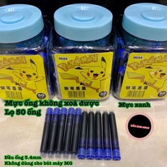 Lọ 50 Ống mực (không tẩy được) dùng thay thế cho các loại bút máy, bút mực sử dụng ống 3.4mm