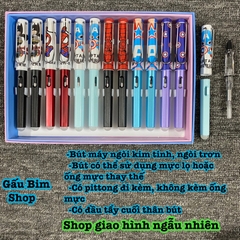 Bút máy (bút mực) ngòi Kim Tinh trơn dùng được cả mực lọ và ống mực tẩy