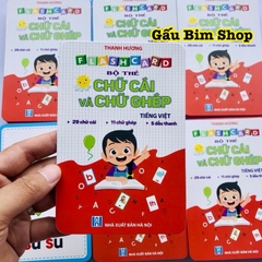 Bộ thẻ flashcard- Chữ cái và chữ ghép / Bé học Toán cho bé học tiếng việt (khổ lớn 10x15cm) - Mua càng NHIỀU giá càng RẺ