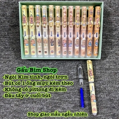 Bút máy (bút mực) ngòi Kim Tinh trơn dùng được cả mực lọ và ống mực tẩy