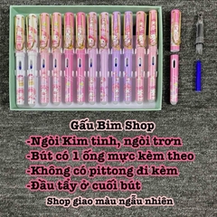 Bút máy (bút mực) ngòi Kim Tinh trơn dùng được cả mực lọ và ống mực tẩy