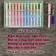 Bút máy (bút mực) ngòi Kim Tinh trơn dùng được cả mực lọ và ống mực tẩy