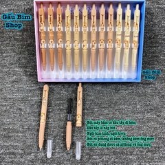 Bút máy bấm (bút mực bấm) ngòi kim tinh, ngòi trơn có thể dùng được cả mực bơm và ống mực