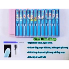 Bút máy (bút mực) ngòi Kim Tinh trơn dùng được cả mực lọ và ống mực tẩy