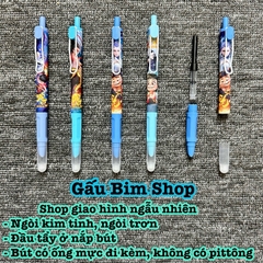 Bút máy bấm (bút mực bấm) ngòi kim tinh, ngòi trơn có thể dùng được cả mực bơm và ống mực