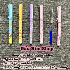 Bút máy (bút mực) ngòi Kim Tinh trơn dùng được cả mực lọ và ống mực tẩy