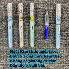 Bút máy (bút mực) ngòi Kim Tinh trơn dùng được cả mực lọ và ống mực tẩy