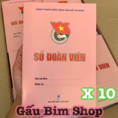 Combo 10 quyển Sổ Đoàn Viên - Có tem hàng chính hãng - Giá bìa 10k - 48 trang