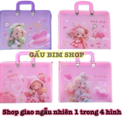 Cặp học thêm 7 ngăn và 12 ngăn nhựa cao cấp (Mẫu mã thay đổi liên tục)
