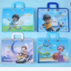 Cặp học thêm 7 ngăn và 12 ngăn nhựa cao cấp (Mẫu mã thay đổi liên tục)