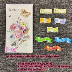 Thiệp chúc mừng 3D nổi kim tuyến kích thước: 21,5 x 12 cm (Mẫu mã thay đổi liên tục)