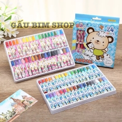 Bút sáp dầu 24 màu ( Hộp 24 bút - 24 màu khác nhau)