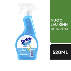 Nước Lau Kính Sunlight Siêu Nhanh Sạch Trong Suốt Chai 520ml