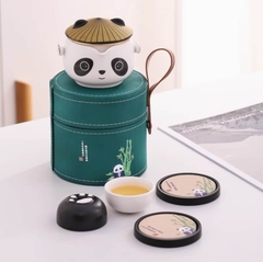 Bộ ấm trà du lịch hoạ tiết Gấu trúc