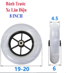 Bánh Trước Xe Lăn Điện 8 Inch, Lốp Đặc