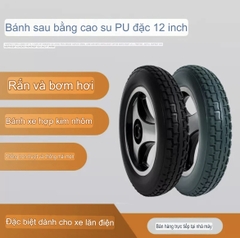 Bánh Sau Xe Lăn Điện Cao Cấp Loại 57-203 (12X1/2 - 2X1/4) Lốp Đặc