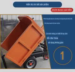 Xe điện ba bánh trở vật liệu xây dựng và nông sản trọng tải 1000kg