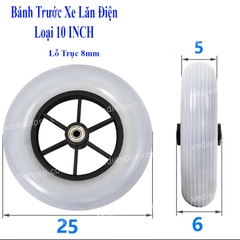 Bánh Trước Xe lăn Điện 10 Inch Lốp Đặc