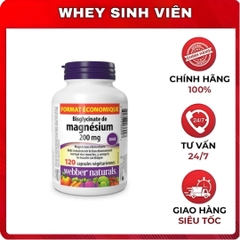 Webber Naturals Magnesium Bisglycinate 200mg (120 viên)