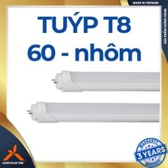 LED Tuýp T8 - 10W- 60cm - Nhôm - BH 3 năm