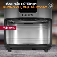 Nồi chiên không dầu 10L nhập khẩu Fujihome 1800W tự ngắt, nồi chiên điện tử 10Lít cảm ứng 8 chế độ