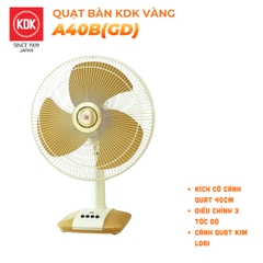 Quạt bàn KDK, màu vàng A40B(GD)