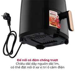 Nồi chiên không dầu 4.5L Fujihome A4EB nhập khẩu, nồi chiên mini ko dầu cơ tự ngắt 4.5 lít chống dính cao cấp