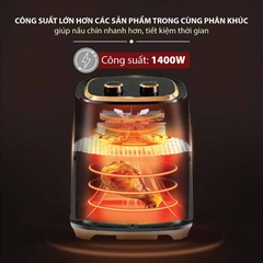 Nồi chiên không dầu 4.5L Fujihome A4EB nhập khẩu, nồi chiên mini ko dầu cơ tự ngắt 4.5 lít chống dính cao cấp