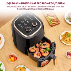 Nồi chiên không dầu 4.5L Fujihome A4EB nhập khẩu, nồi chiên mini ko dầu cơ tự ngắt 4.5 lít chống dính cao cấp