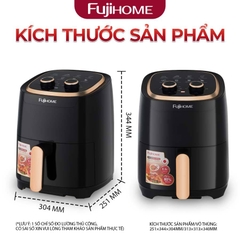 Nồi chiên không dầu 4.5L Fujihome A4EB nhập khẩu, nồi chiên mini ko dầu cơ tự ngắt 4.5 lít chống dính cao cấp