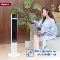 Quạt tháp làm mát bằng hơi nước lọc không khí Ion Nhập Khẩu Fujihome AC-DT5E, quạt đối lưu không khí