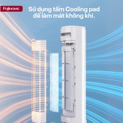 Quạt tháp làm mát bằng hơi nước lọc không khí Ion Nhập Khẩu Fujihome AC-DT5E, quạt đối lưu không khí