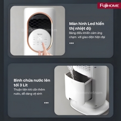 Quạt điều hòa, sưởi ấm và tạo ẩm 4 mùa Fujihome AC01 - Công nghệ nhật, điều khiển cảm ứng