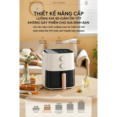 Nồi Chiên Không Dầu 5L Bear AF-4H15K, Công Suất 1500W, Hẹn Giờ- Nhiệt Độ Nấu, Bảo Hành 18 Tháng