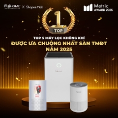 Máy lọc không khí gia đình 48m2 lọc bụi siêu mịn FUJIHOME AP5Pro, máy lọc không khí WiFi HEPA kép