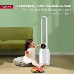 Quạt không cánh tích hợp lọc không khí bằng ion Fujihome BF-03R -động cơ không chổi than-BH 24 tháng