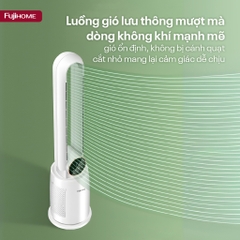 Quạt không cánh tích hợp lọc không khí bằng ion Fujihome BF-03R -động cơ không chổi than-BH 24 tháng