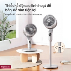 Quạt tuần hoàn không khí Fujihome CF201 gió mát đều khắp phòng, siêu tiết kiệm điện 40W/giờ