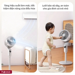 Quạt tuần hoàn không khí Fujihome CF201 gió mát đều khắp phòng, siêu tiết kiệm điện 40W/giờ