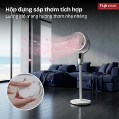 Quạt tuần hoàn không khí thông minh, ra lệnh giọng nói  Fujihome CFR04-VOICE (Màu Trắng)