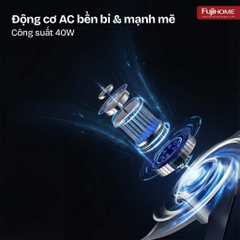 Quạt tuần hoàn không khí thông minh, ra lệnh giọng nói  Fujihome CFR04-VOICE (Màu Trắng)