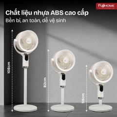 Quạt tuần hoàn không khí thông minh, ra lệnh giọng nói  Fujihome CFR04-VOICE (Màu Trắng)