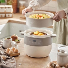 Nồi Nấu Chậm 2,5L Bear DDZ-B25Q3 - Bộ 5 thố sứ dung tích lớn, đa dạng chế độ nấu - Bảo hành 18 tháng