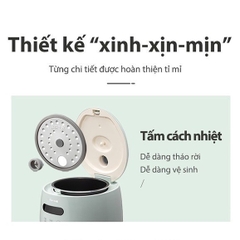 Nồi cơm điện mini 1 người ăn 0.3L  Bear DFB-B12F1 - Hàng chính hãng - Bảo hành 18 tháng