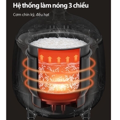 Nồi cơm điện mini 1 người ăn 0.3L  Bear DFB-B12F1 - Hàng chính hãng - Bảo hành 18 tháng